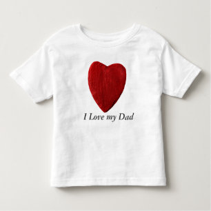 weißes Kindershirt I Love my Dad mit Herz Kleinkind T-shirt