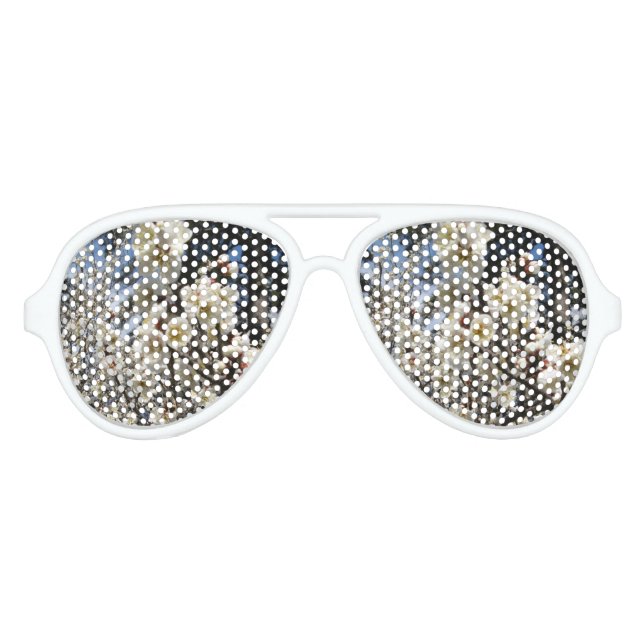 Weißes Kirschbär / Sakura / ラ(桜) Partybrille (Vorderseite)