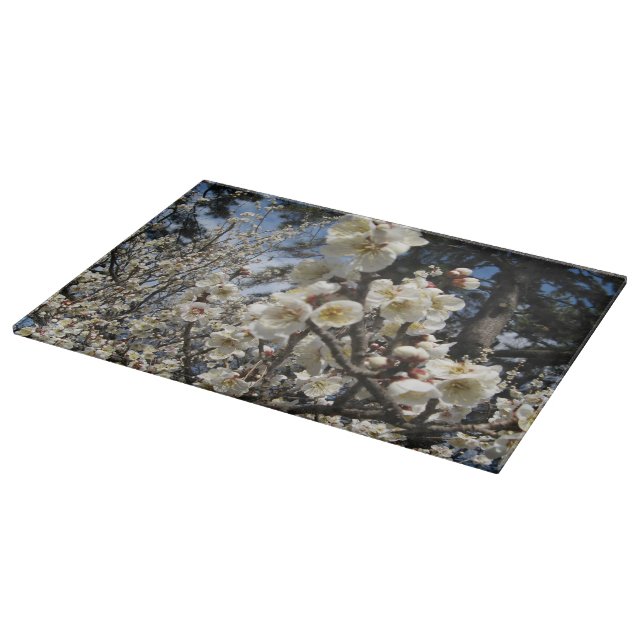 Weißes Kirschbär / Sakura / ラ(桜) Schneidebrett (Ecke)