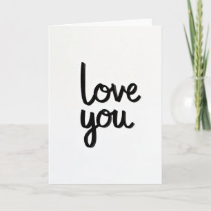 Weißes klassisches Love-You-Script-Karte Karte