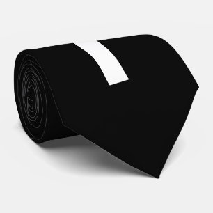 Weißes Kreuz auf schwarzem Hintergrund Krawatte