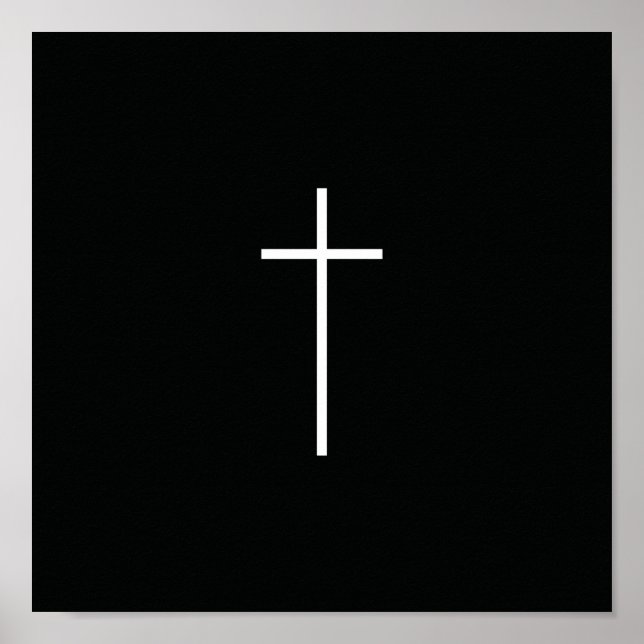 Weißes Kreuz Poster (Vorne)