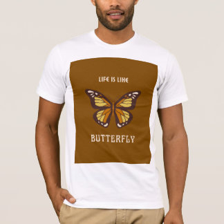 Weißes Kurzarm-Shirt mit Schmetterlingsdesign T-Shirt