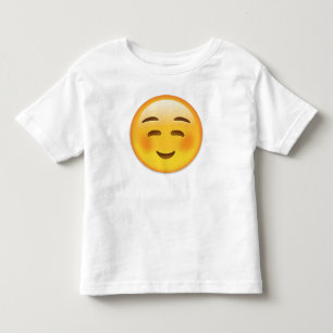 Weißes lächelndes Gesicht Emoji Kleinkind T-shirt