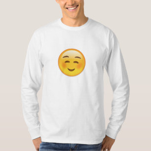 Weißes lächelndes Gesicht Emoji T-Shirt