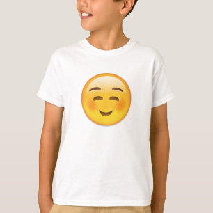 Weißes lächelndes Gesicht Emoji T-Shirt
