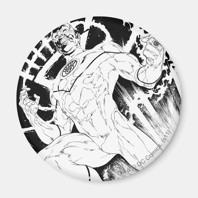 Weißes Laternenkorps Magnet (Vorne)