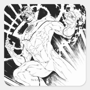 Weißes Laternenkorps Quadratischer Aufkleber