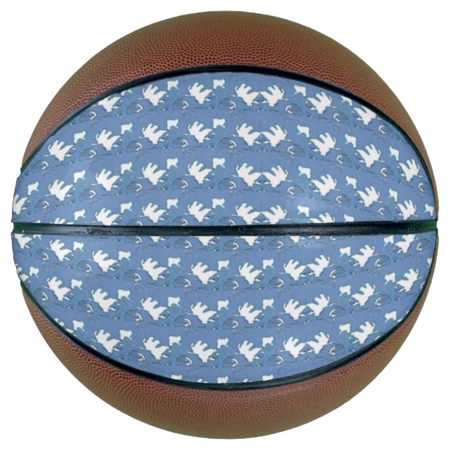 Weißes Leaf einzigartig Basketball (Vorderseite)