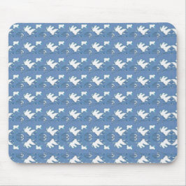 Weißes Leaf Mousepad