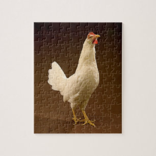 Weißes Leghorn-Huhn Puzzle