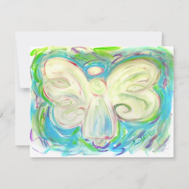 Weißes Licht-Engels-Einladung Einladung (Vorderseite)