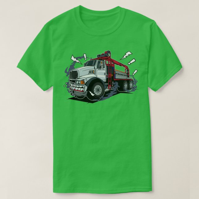 Weißes LKW-Monster T-Shirt (Design vorne)