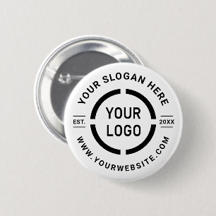 Weißes Logo als Werbemarke Button