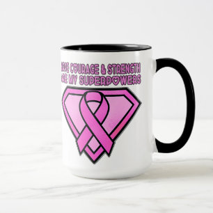 Weißes Logo "Brust Cancer Awareness Diamond" Tasse