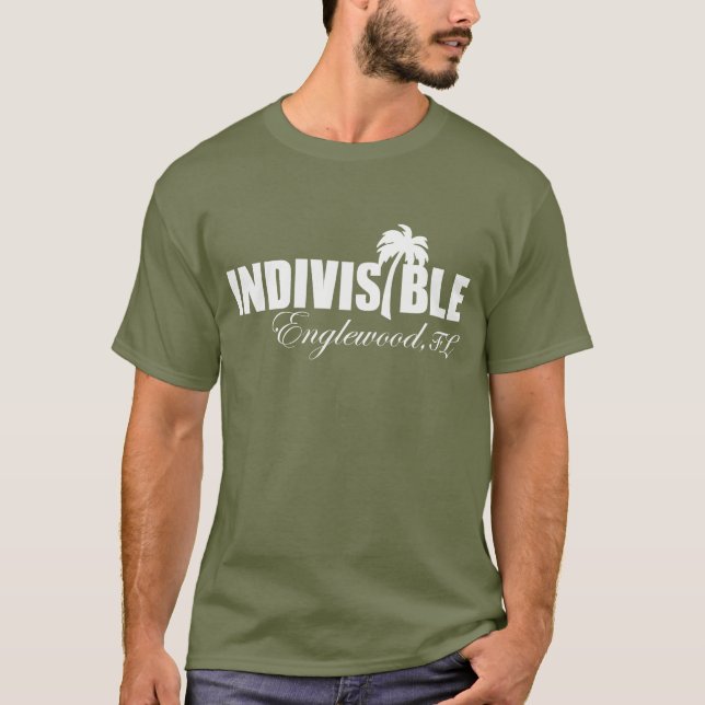 Weißes Logo des T - Shirt unteilbarer Männer (Vorderseite)