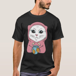 Weißes Main Coon Katzenoutfit für Katzen T-Shirt