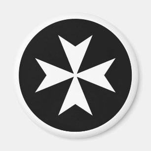 Weißes Malteserkreuz Magnet
