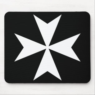 Weißes Malteserkreuz Mousepad