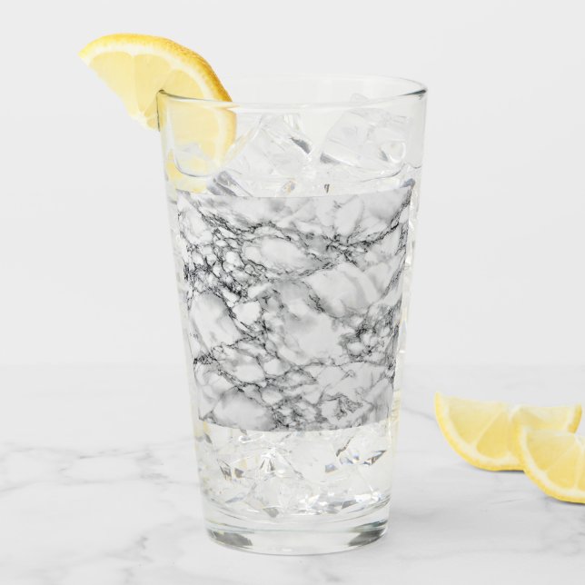 Weißes Marmorglas Glas (Vorderseite Ice)