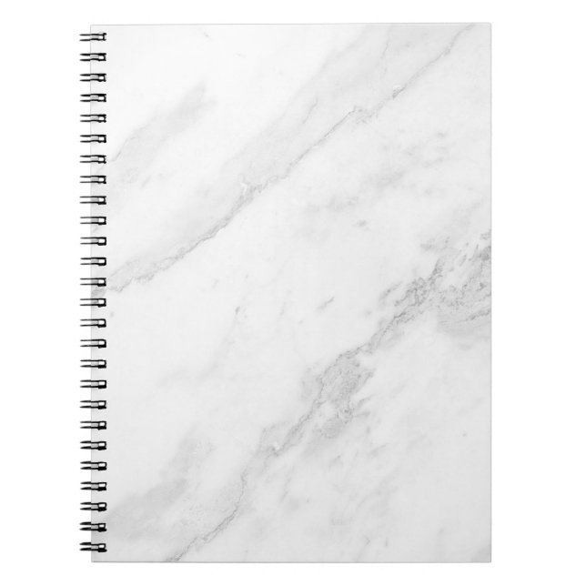Weißes MarmorNotebook Notizblock (Vorderseite)