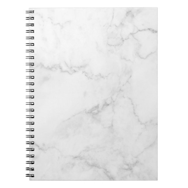 Weißes MarmorNotebook Notizblock (Vorderseite)