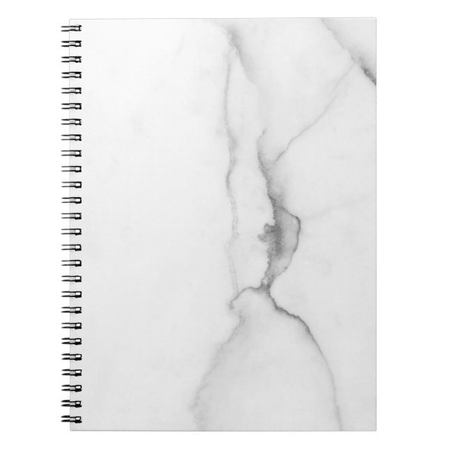 Weißes MarmorNotebook Notizblock (Vorderseite)