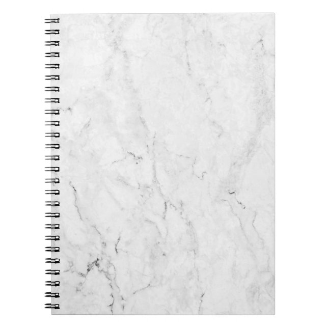 Weißes MarmorNotebook Notizblock (Vorderseite)