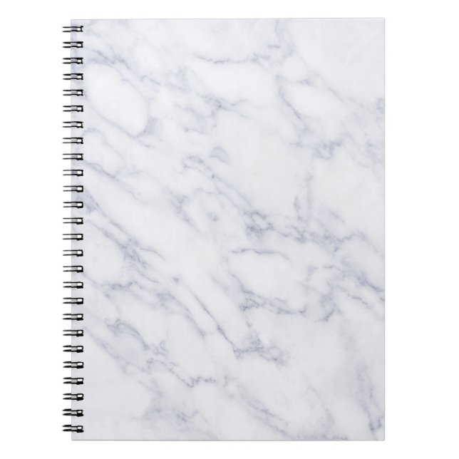 Weißes MarmorNotebook Notizblock (Vorderseite)