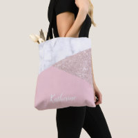 Weißes Marmorrosa des eleganten girly