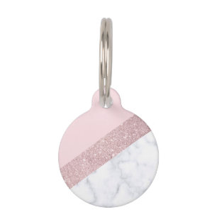 weißes Marmorrosa des eleganten girly Tiermarke