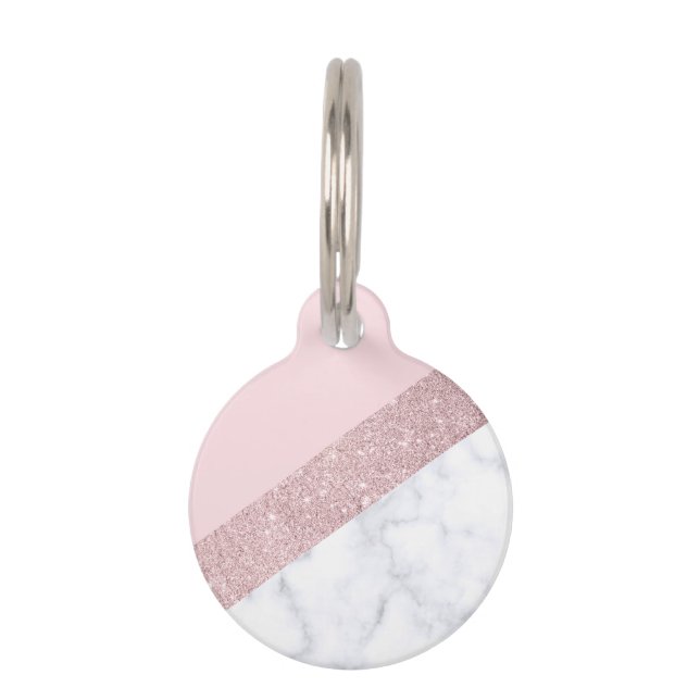 weißes Marmorrosa des eleganten girly Tiermarke (Vorderseite)