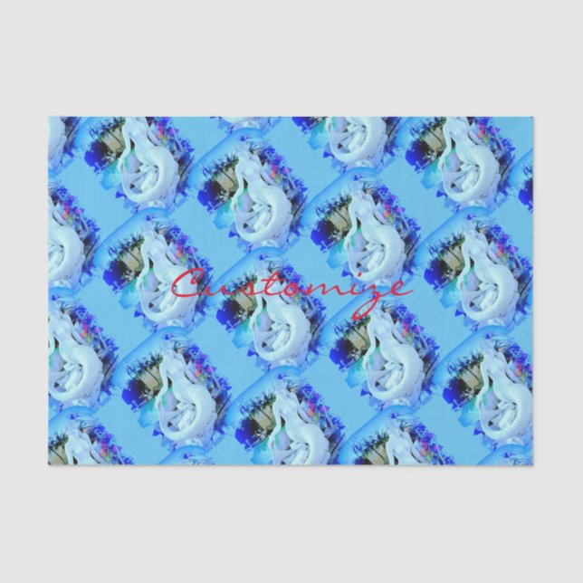 Weißes Meerjungfrau Sitzen Thunder_Cove Seidenpapier (Vorderseite)