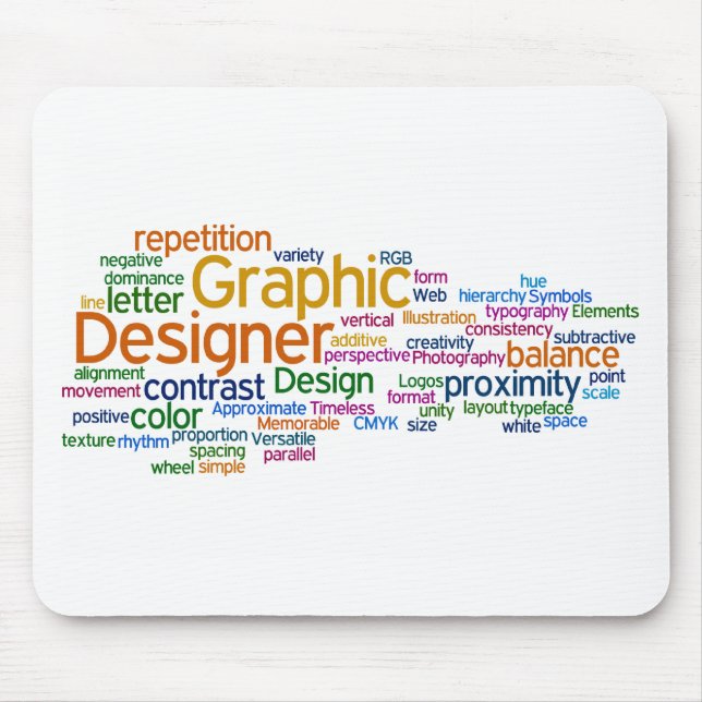 Weißes MehrfarbenMousepad Mousepad (Vorne)