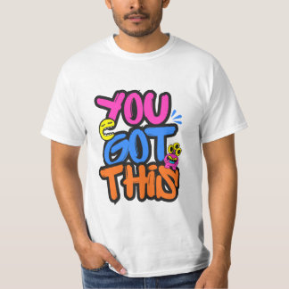 Weißes Mindset-Zitat-T-Shirt | Fettschrift Grafik- T-Shirt