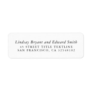 Weißes Minimalistisch sauberes stylisches Etikett