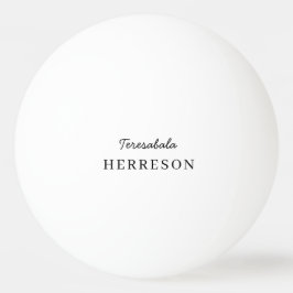Weißes Monogramm Modernes Minimalistisches Stylisc Tischtennisball
