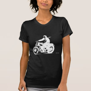 Weißes Motorrad T-Shirt