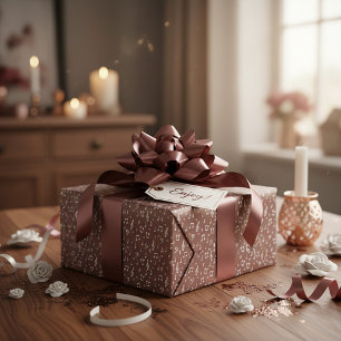 Weißes Musical mit benutzerdefinierter Hintergrund Geschenkpapier