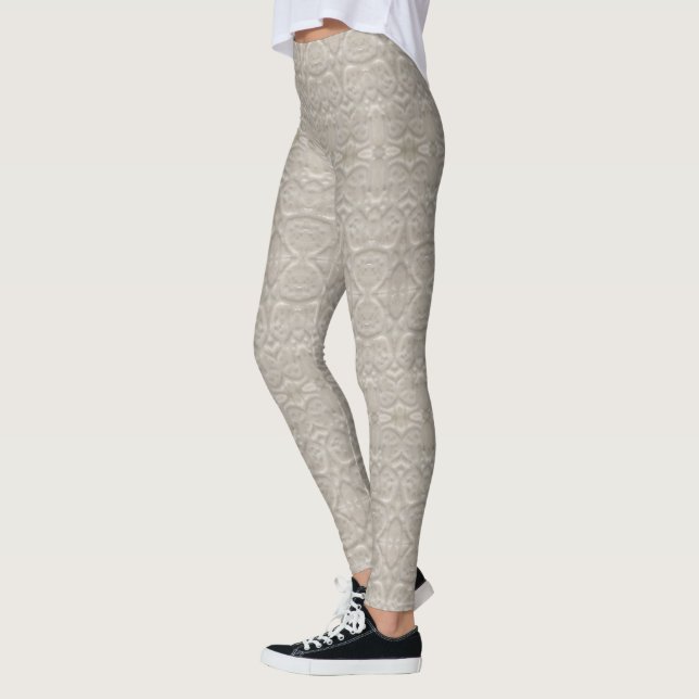 weißes Muster Leggings (Links)