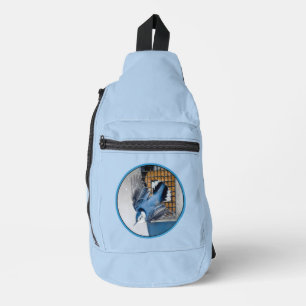 Weißes Nackthatch-Flying Original-Foto Crossbody Bag