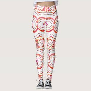 Weißes, nahtloses Muster "Ratti_Creative_Arts" Leggings