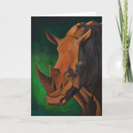 Weißes Nashorn-Gruß-Karte Feiertagskarte