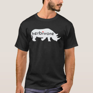 Weißes Nashorn HERBIVORE Rhinoceros Vegan Vegetari T-Shirt
