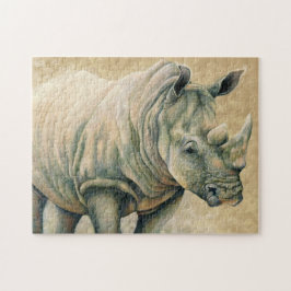 Weißes Nashorn Puzzle