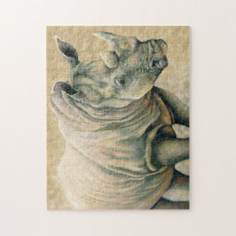 Weißes Nashorn Puzzle