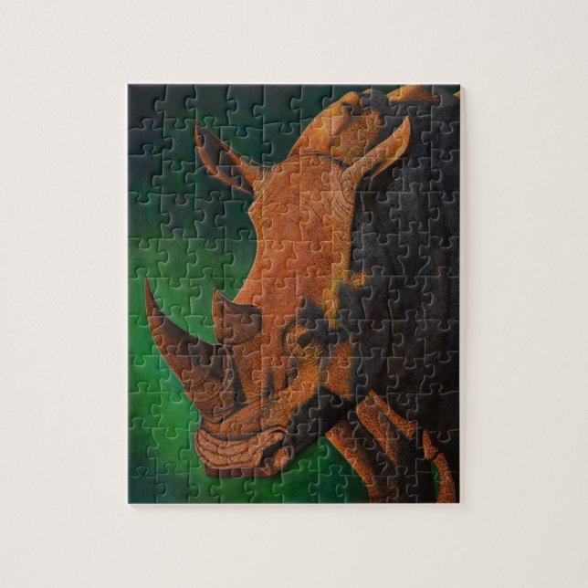 Weißes Nashorn-Puzzlespiel Puzzle (Vertikal)