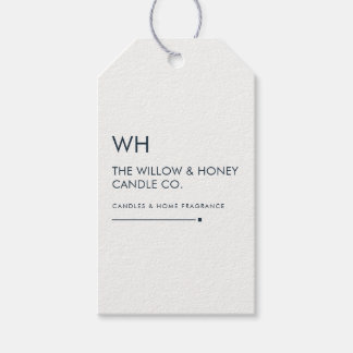 Weißes Navy-Minimalist-Hängeschild für kleine Unte Geschenkanhänger