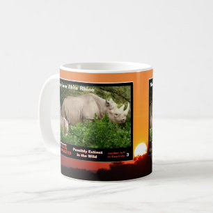 Weißes NordNashorn ist bedrohte Art - Kaffeetasse