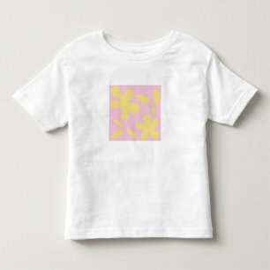 Weißes Oberteil mit rosa/gelben Blumen Kleinkind T-shirt